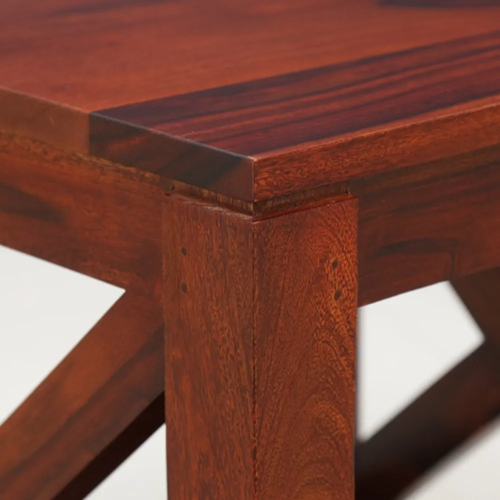 Rich Chocolate Brown Sheesham Wood Bedside Table