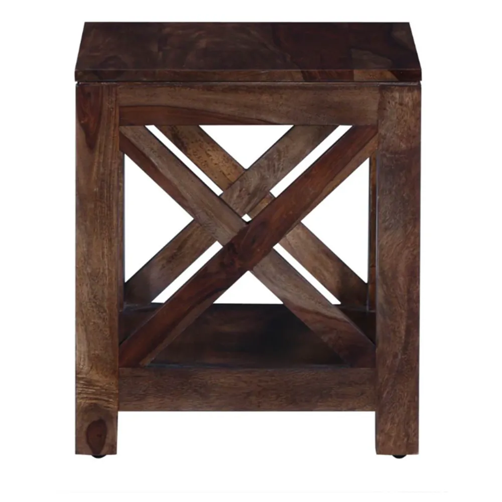 Rich Chocolate Brown Sheesham Wood Bedside Table