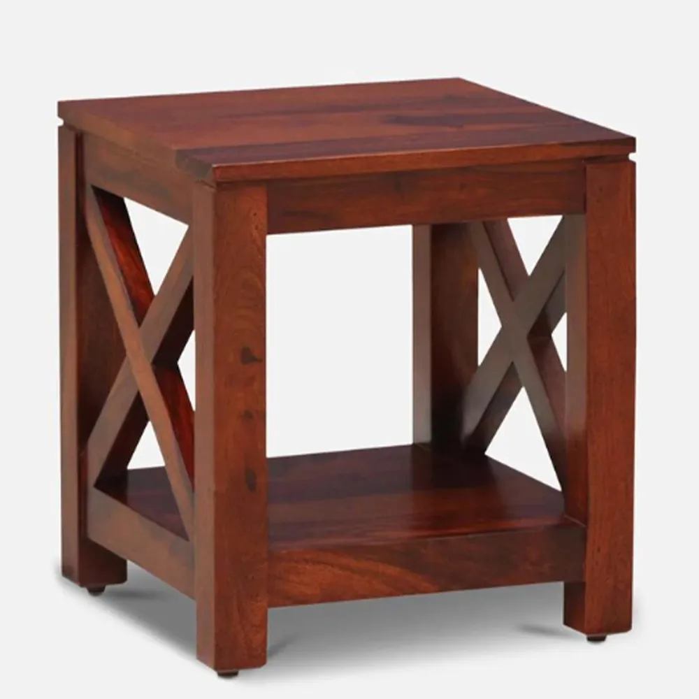 Rich Chocolate Brown Sheesham Wood Bedside Table