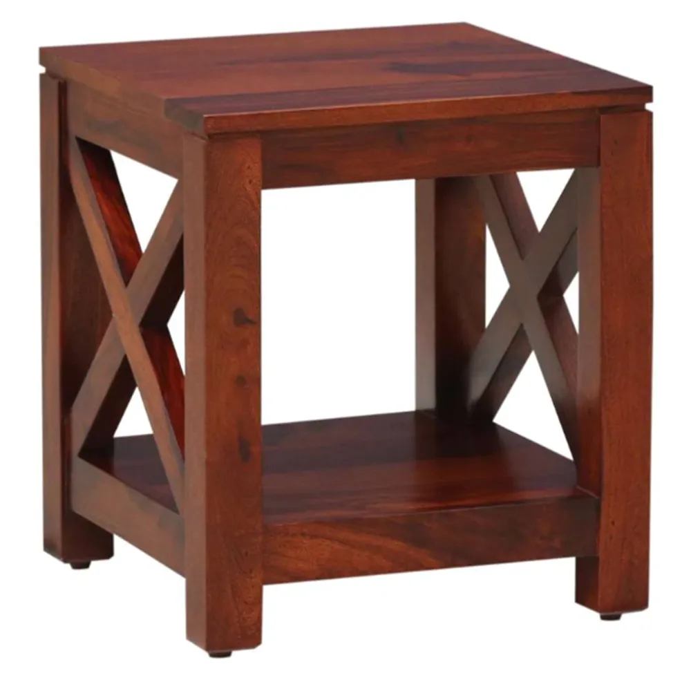 Rich Chocolate Brown Sheesham Wood Bedside Table