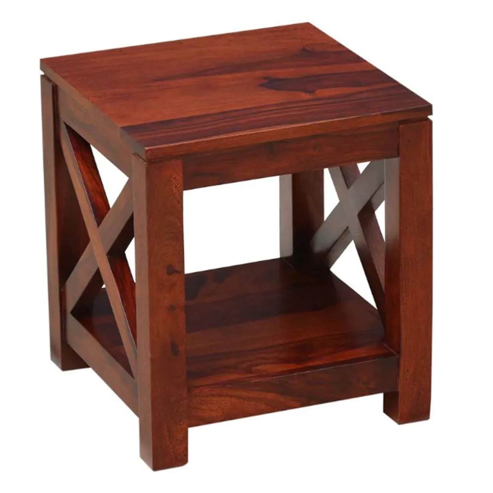 Rich Chocolate Brown Sheesham Wood Bedside Table