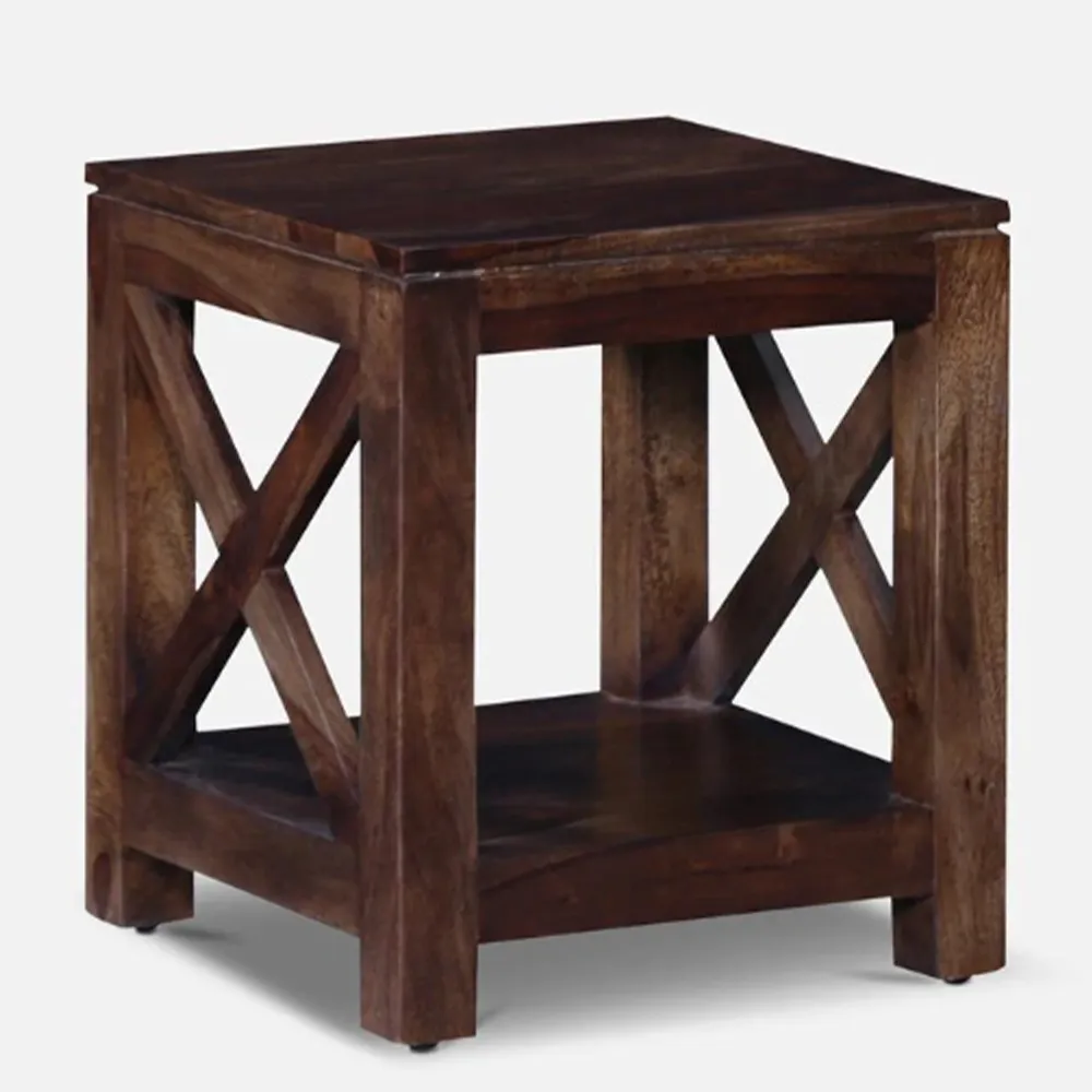 Rich Chocolate Brown Sheesham Wood Bedside Table