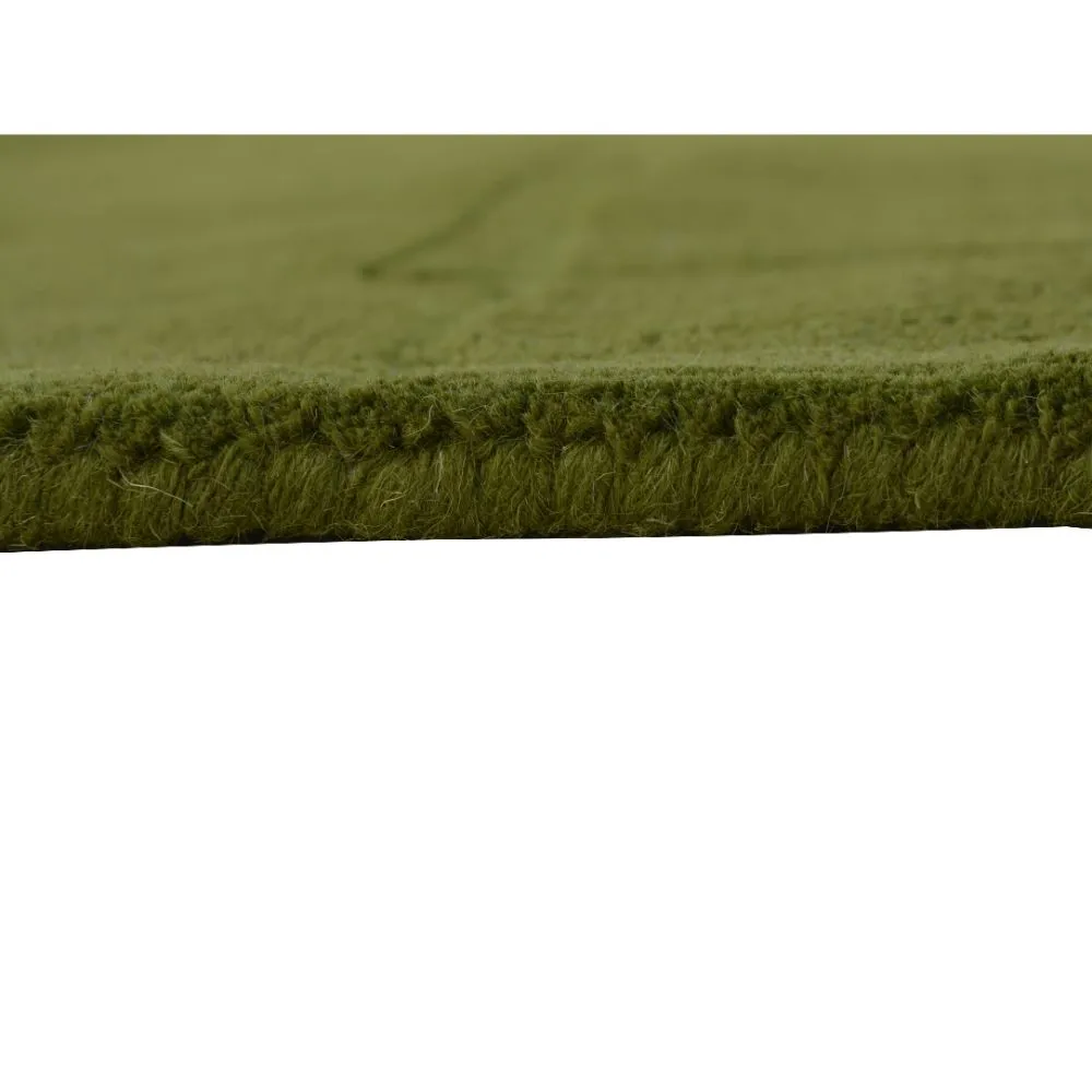 Rich Green Basic Tufted Area Carpet 2X5ft