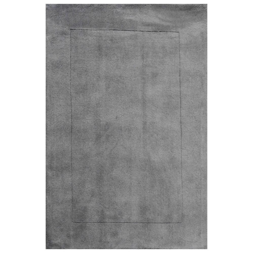Rich Grey Basic Tufted Area Carpet 2X5ft