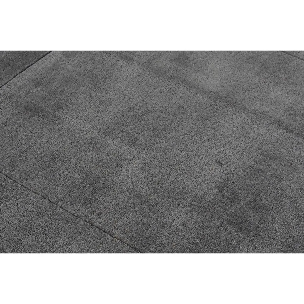 Rich Grey Basic Tufted Area Carpet 2X5ft