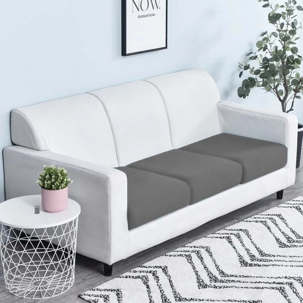 Rich Grey Strechable Sofa Seat Cover Set of 2/4/6/8 Pack of 2