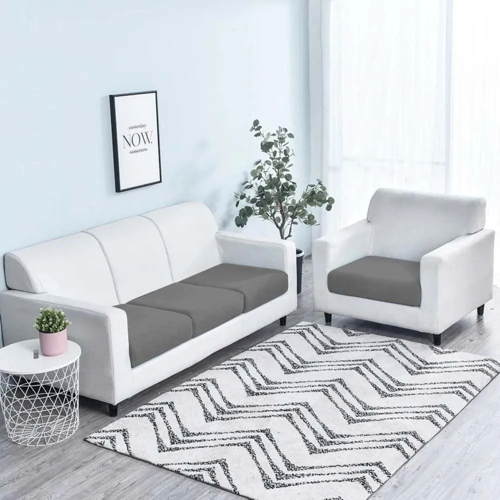 Rich Grey Strechable Sofa Seat Cover Set of 2/4/6/8 Pack of 2