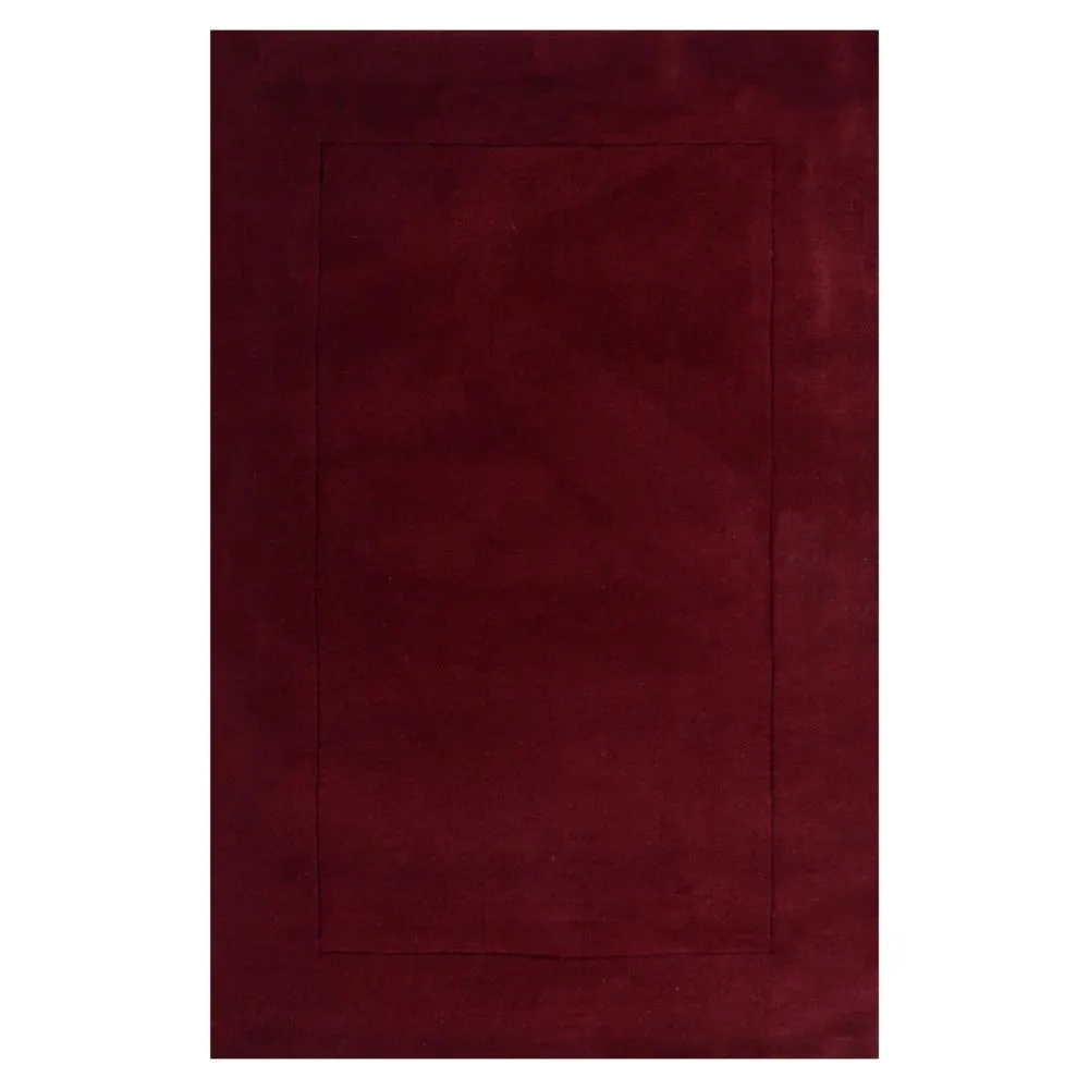 Rich Maroon Basic Tufted Area Carpet 2X5ft
