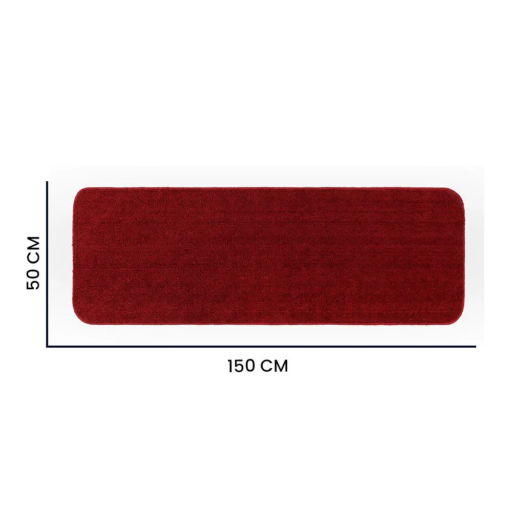 Rich Maroon High Quality Microfiber Bedside Runner