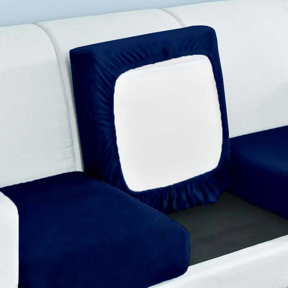 Rich Navy Blue Strechable Sofa Seat Cover Set of 2/4/6/8 Pack of 2