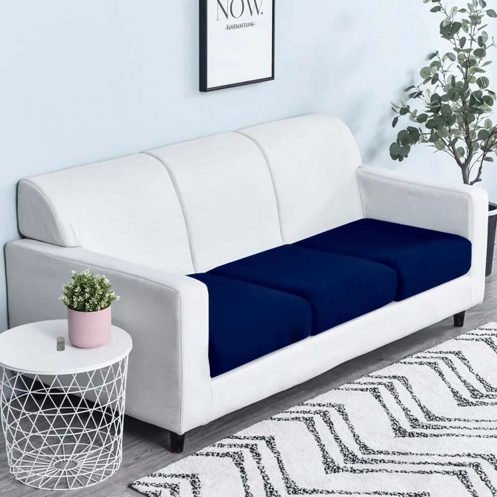 Rich Navy Blue Strechable Sofa Seat Cover Set of 2/4/6/8 Pack of 2