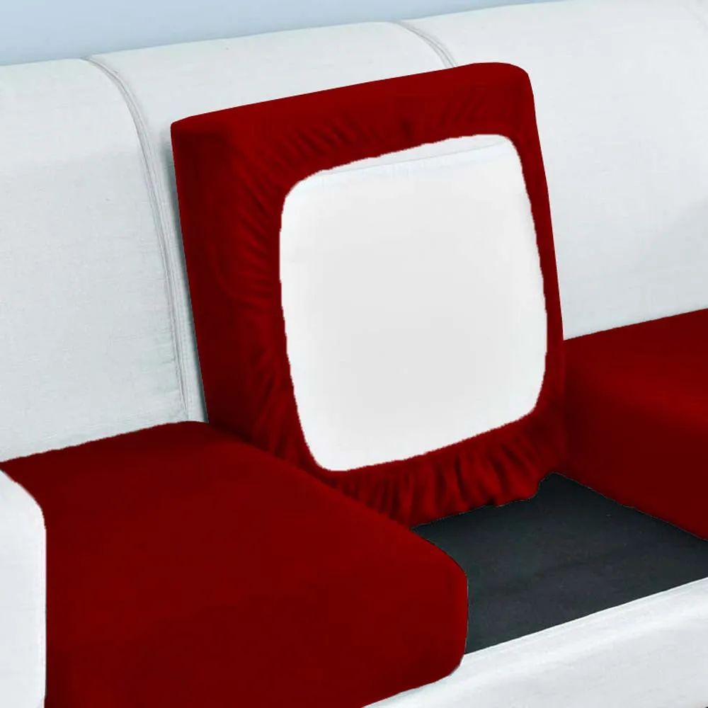 Rich Red Strechable Sofa Seat Cover Set of 2/4/6/8 Pack of 2