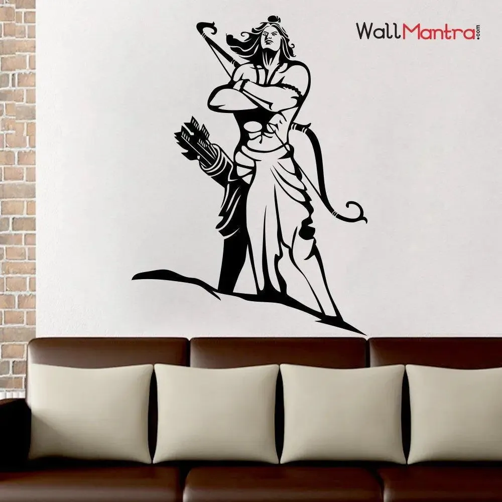 Righteous Lord Rama Wall Sticker High Quality Self Adhesive Viny