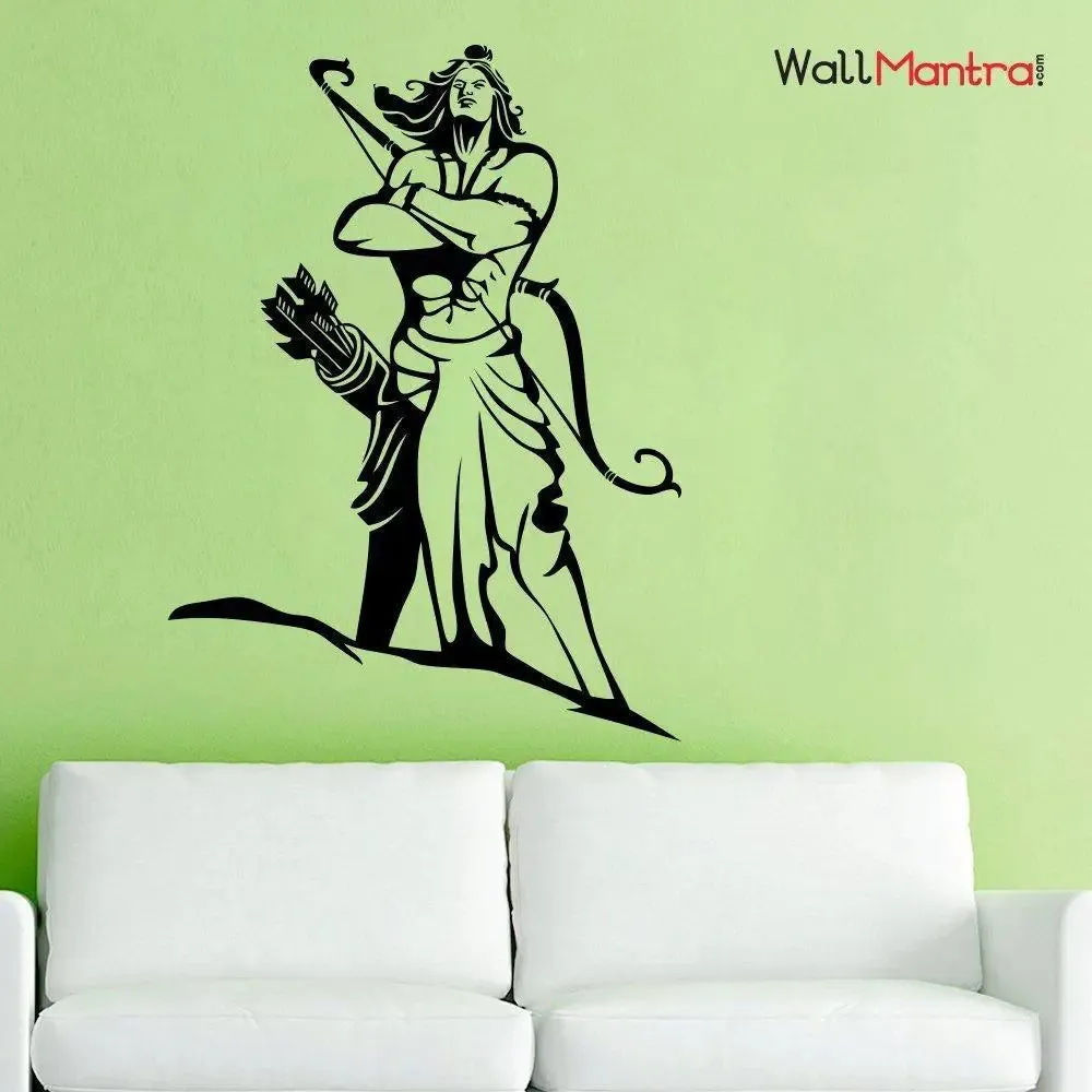 Righteous Lord Rama Wall Sticker High Quality Self Adhesive Viny