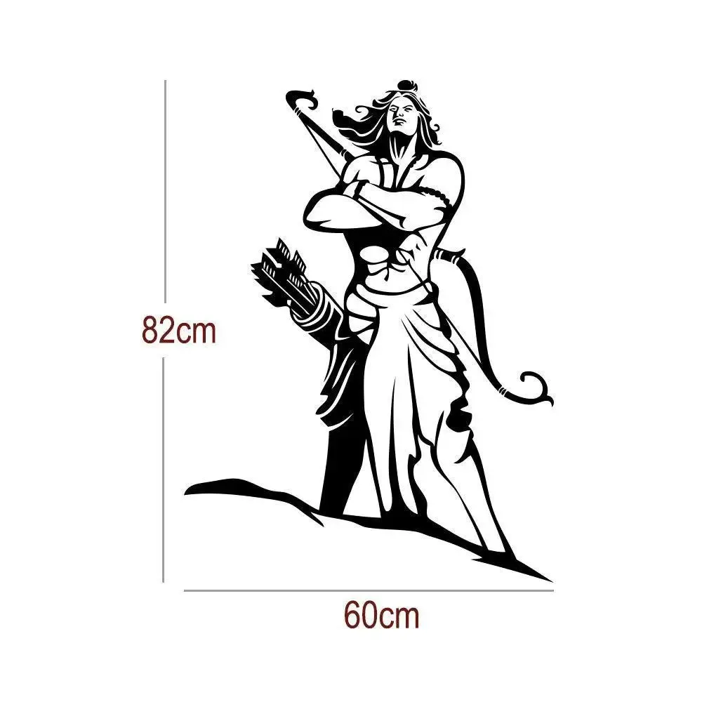 Righteous Lord Rama Wall Sticker High Quality Self Adhesive Viny