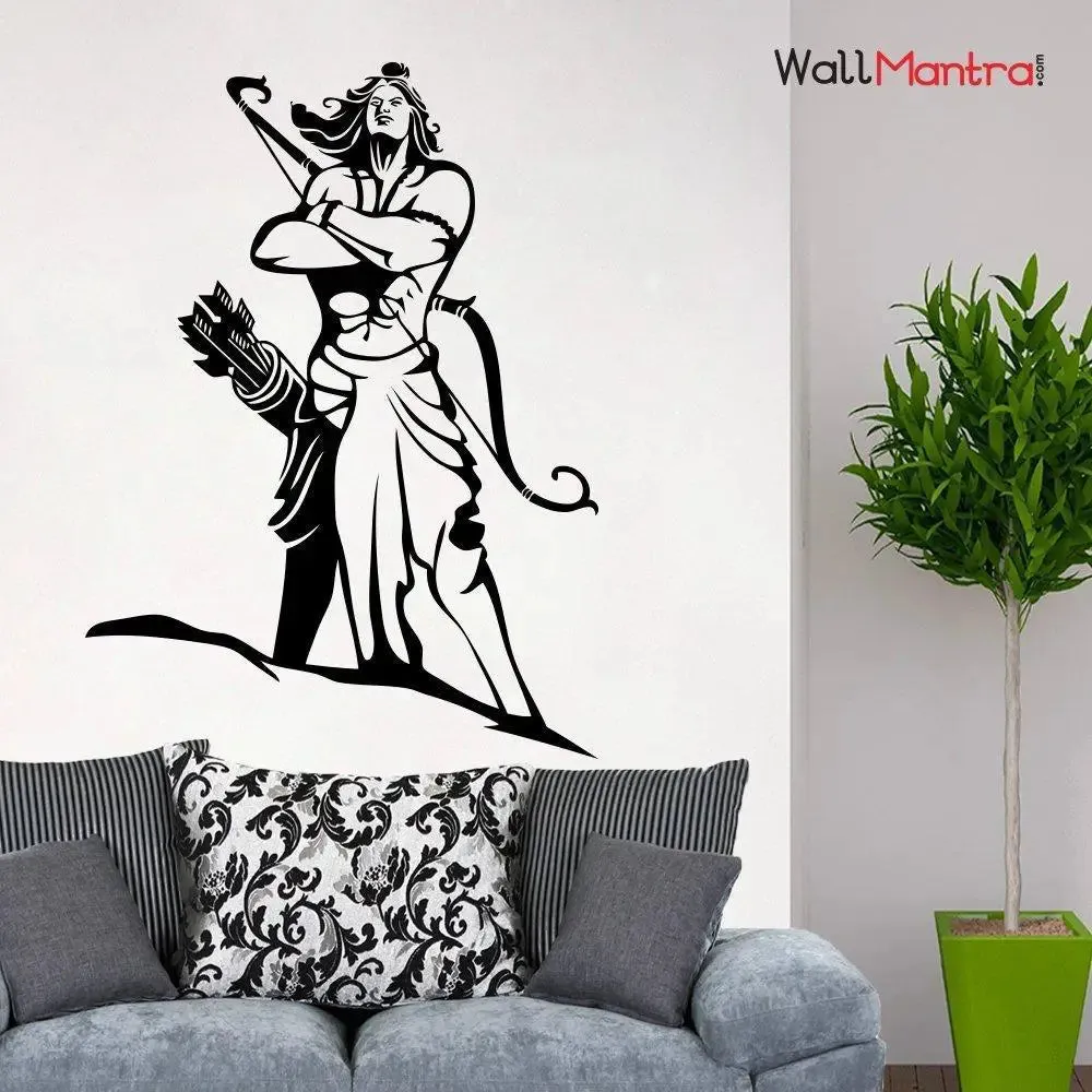 Righteous Lord Rama Wall Sticker High Quality Self Adhesive Viny