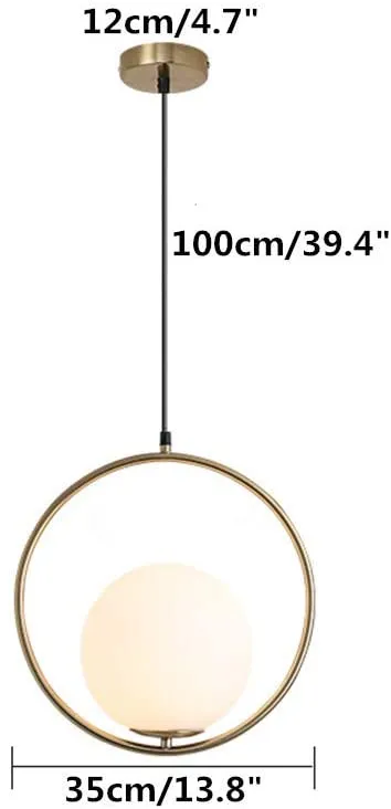 Ring Patterned Round Golden Ceiling Light Single Piece