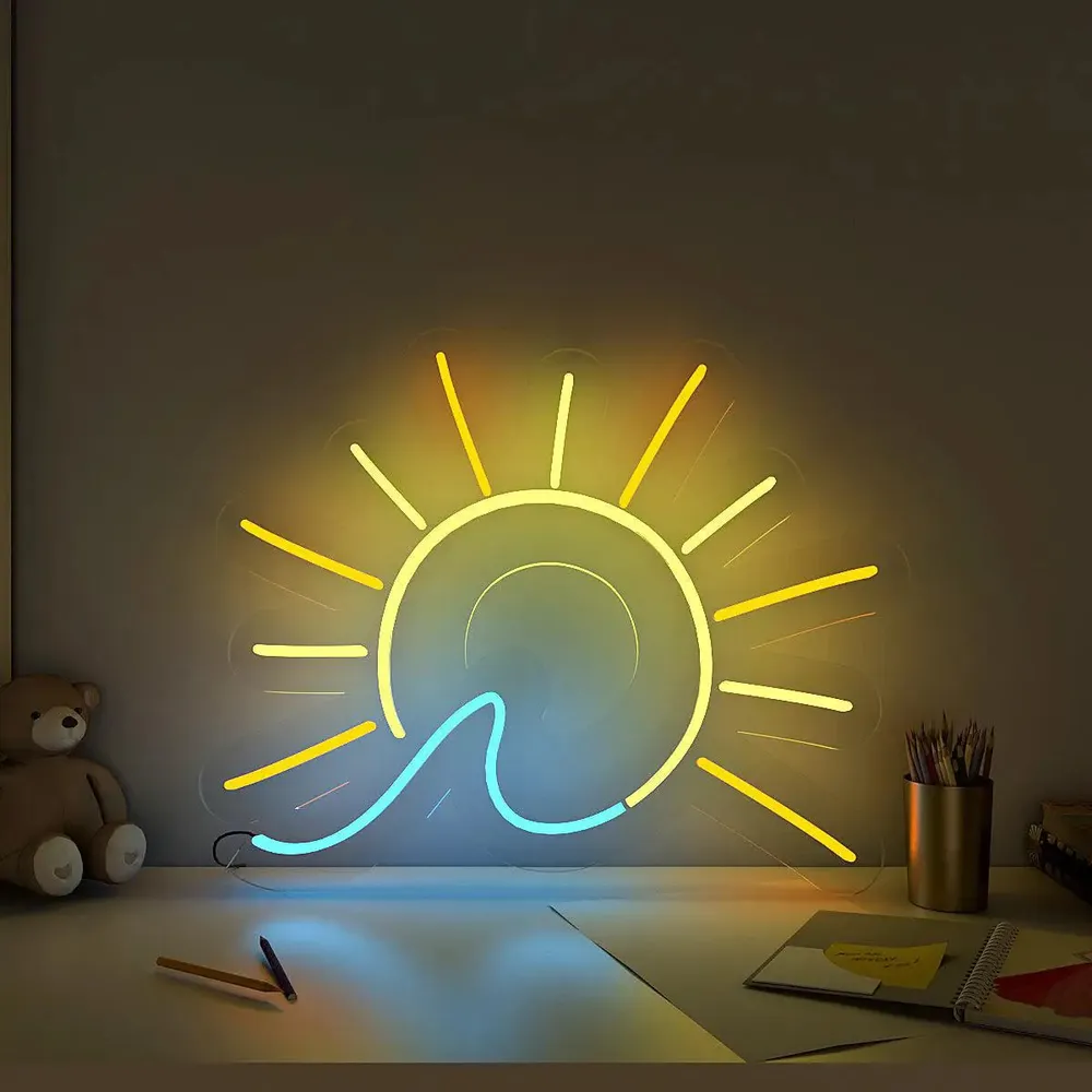 Rising Sun Yellow LED Neon Light