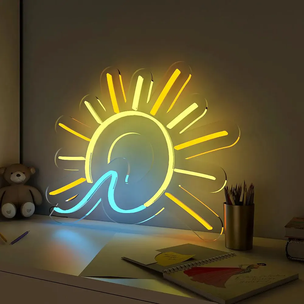 Rising Sun Yellow LED Neon Light