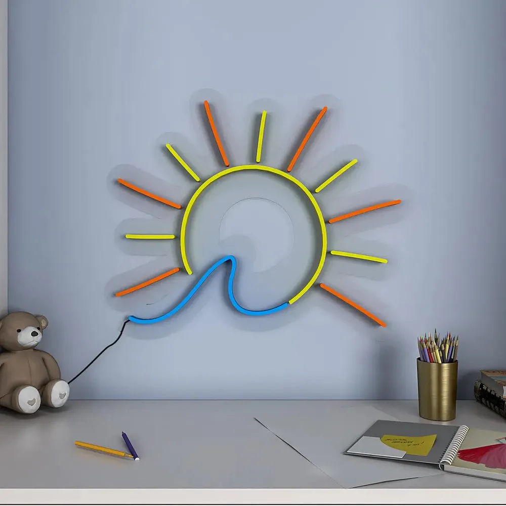 Rising Sun Yellow LED Neon Light