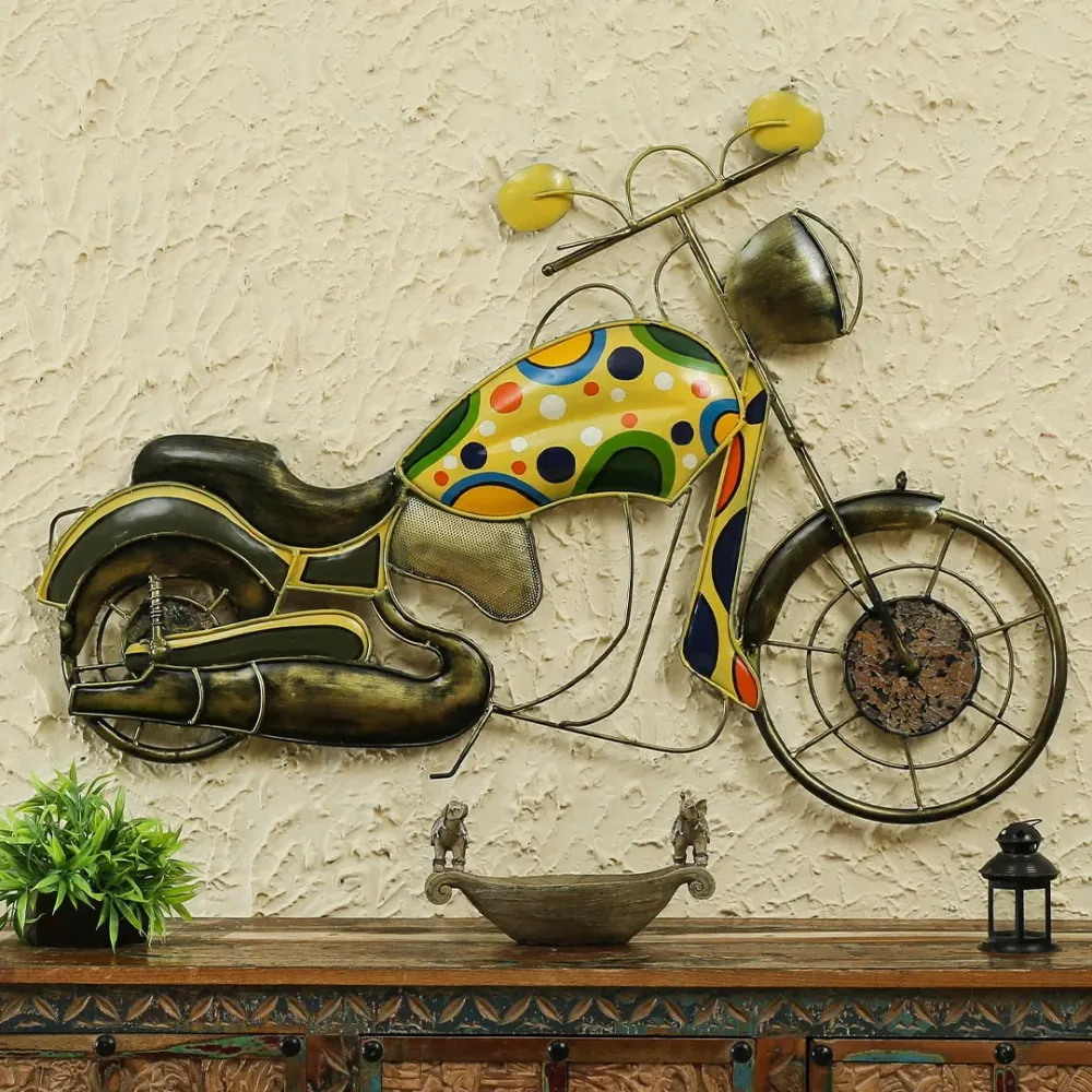 Robust Handcrafted World Class Bike Metal Wall Decor