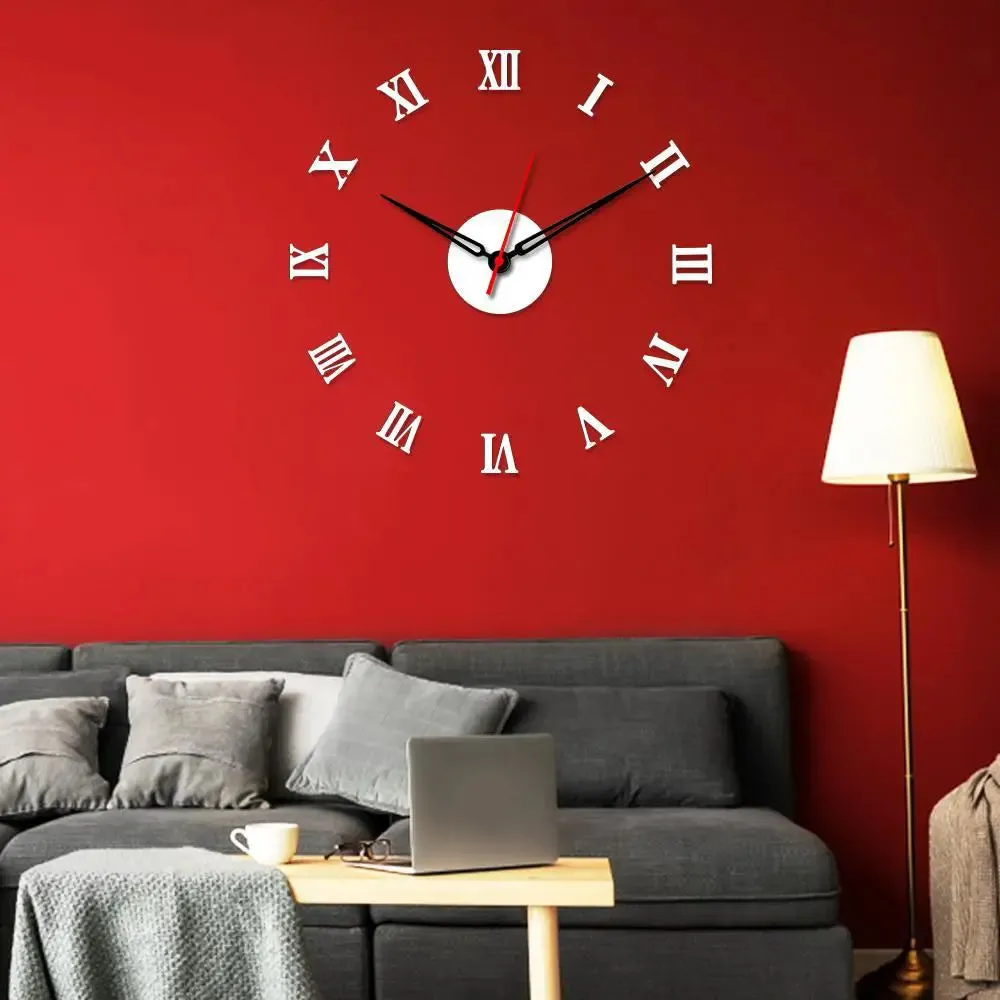 Roman Number Big Size 3D Infinity Wall Clock (Size: 24 inch X 24 inch)