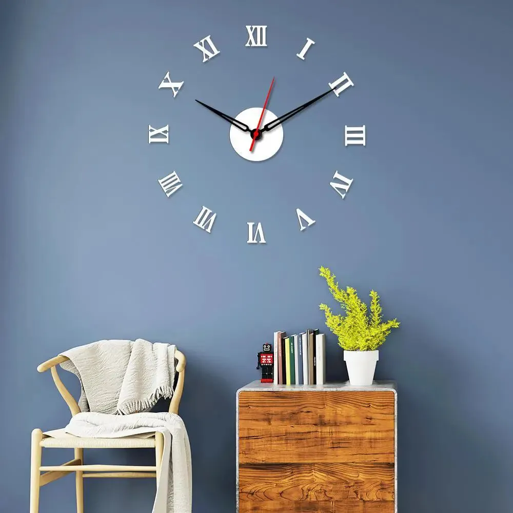 Roman Number Big Size 3D Infinity Wall Clock (Size: 24 inch X 24 inch)