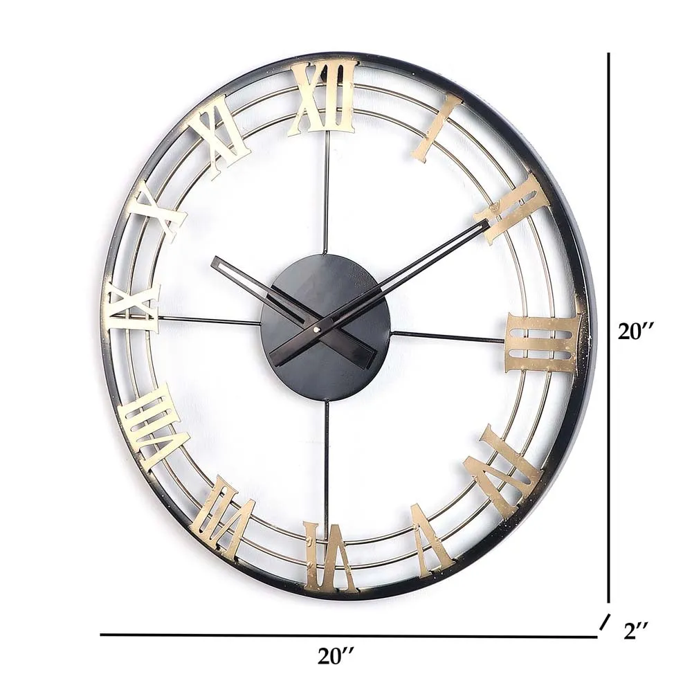 Roman Numerical Vintage Decorative Metal Wall Clock