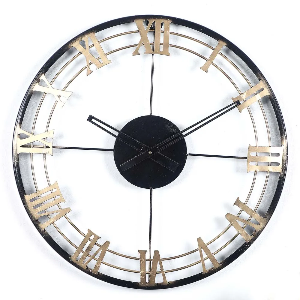 Roman Numerical Vintage Decorative Metal Wall Clock