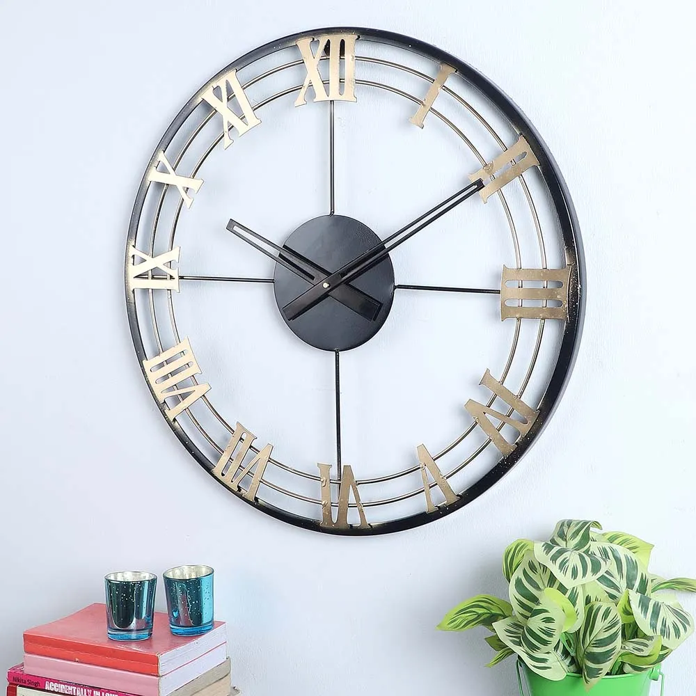 Roman Numerical Vintage Decorative Metal Wall Clock
