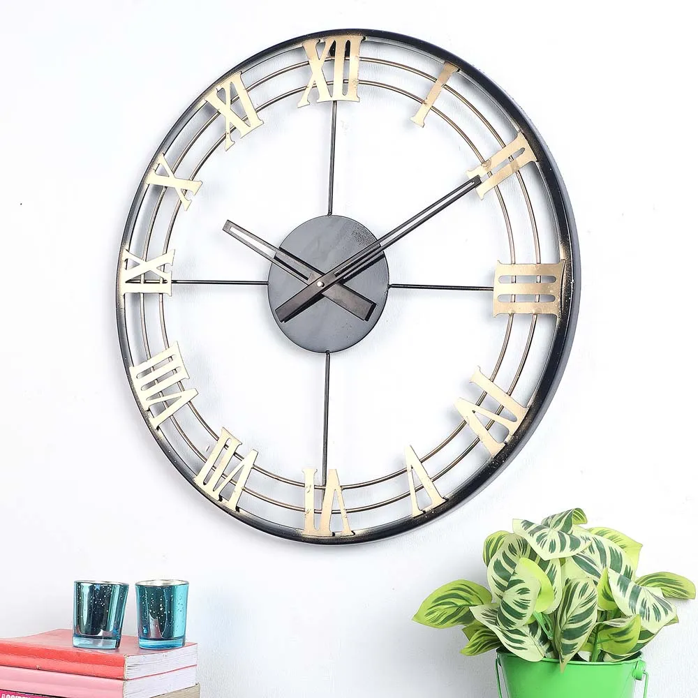Roman Numerical Vintage Decorative Metal Wall Clock