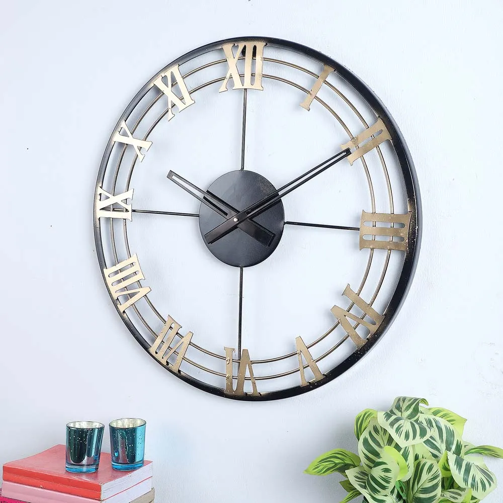 Roman Numerical Vintage Decorative Metal Wall Clock