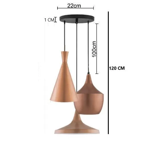 Rose Gold Charming Cluster Metal Ceiling Light (Bulb not included)