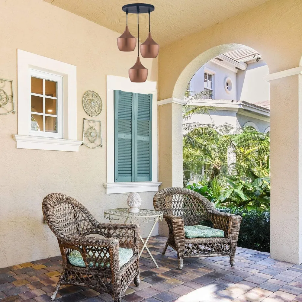 Rose Gold Elegant Finish Cluster Ceiling Light (Bulb not included)