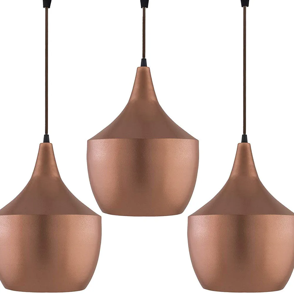 Rose Gold Elegant Finish Square Top Cluster Ceiling Light (Bulb not included)