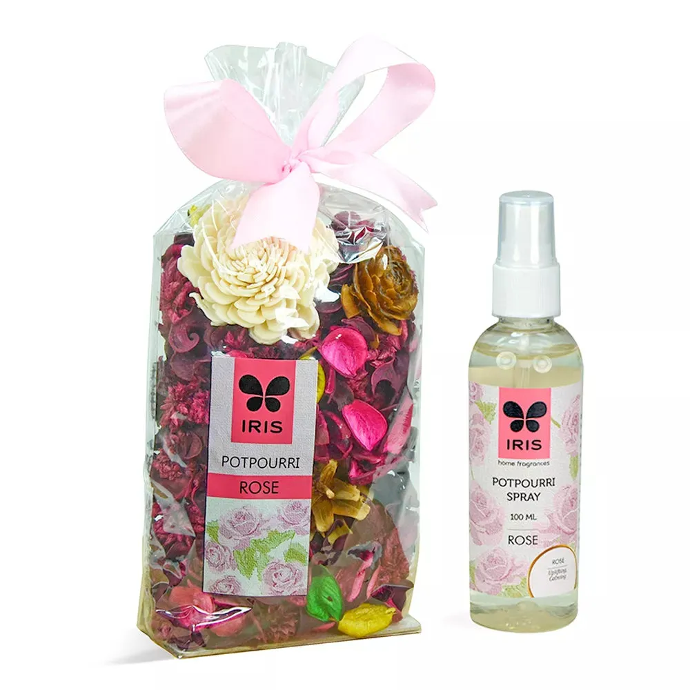Rose Home Fragrance Potpourri (140 gm) With Rose Potpourri Spray (100 ML) Single Piece