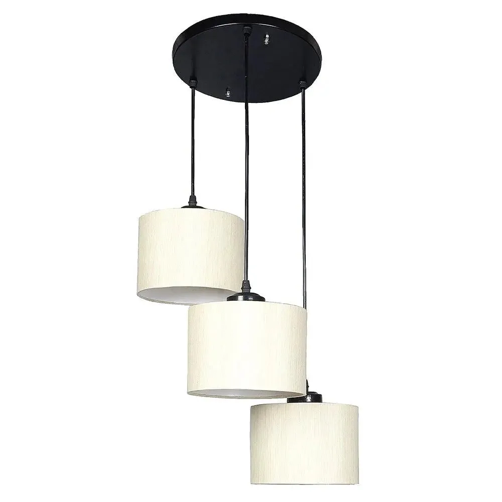 Round Bamboo Drum Cluster Hanging Lamp