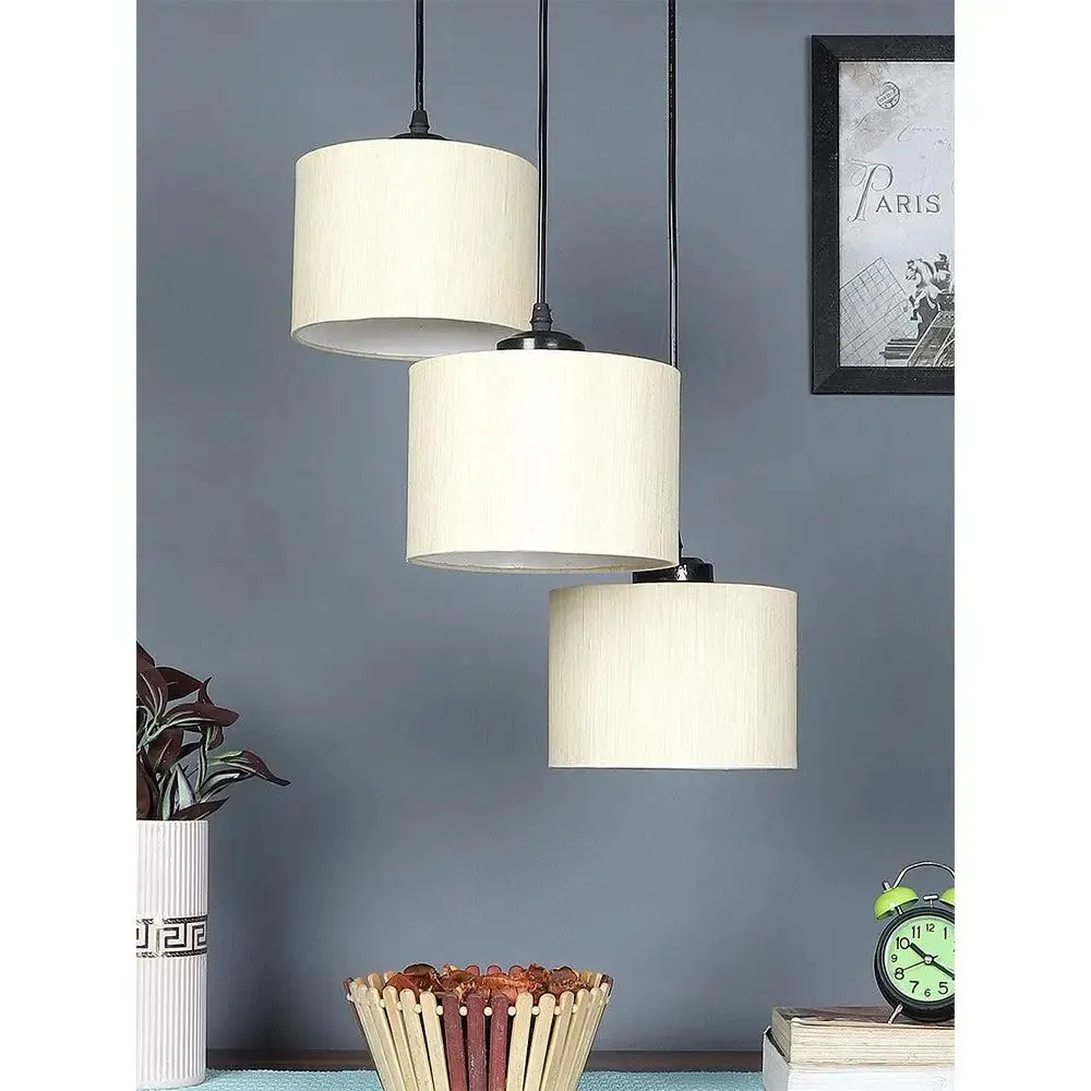 Round Bamboo Drum Cluster Hanging Lamp