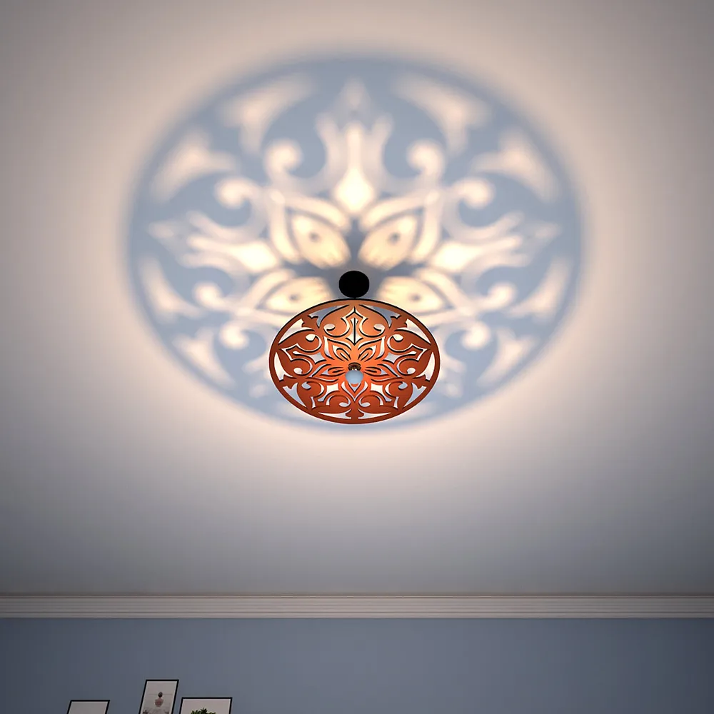 Round Intricate Designer Ceiling Shadow Lamp