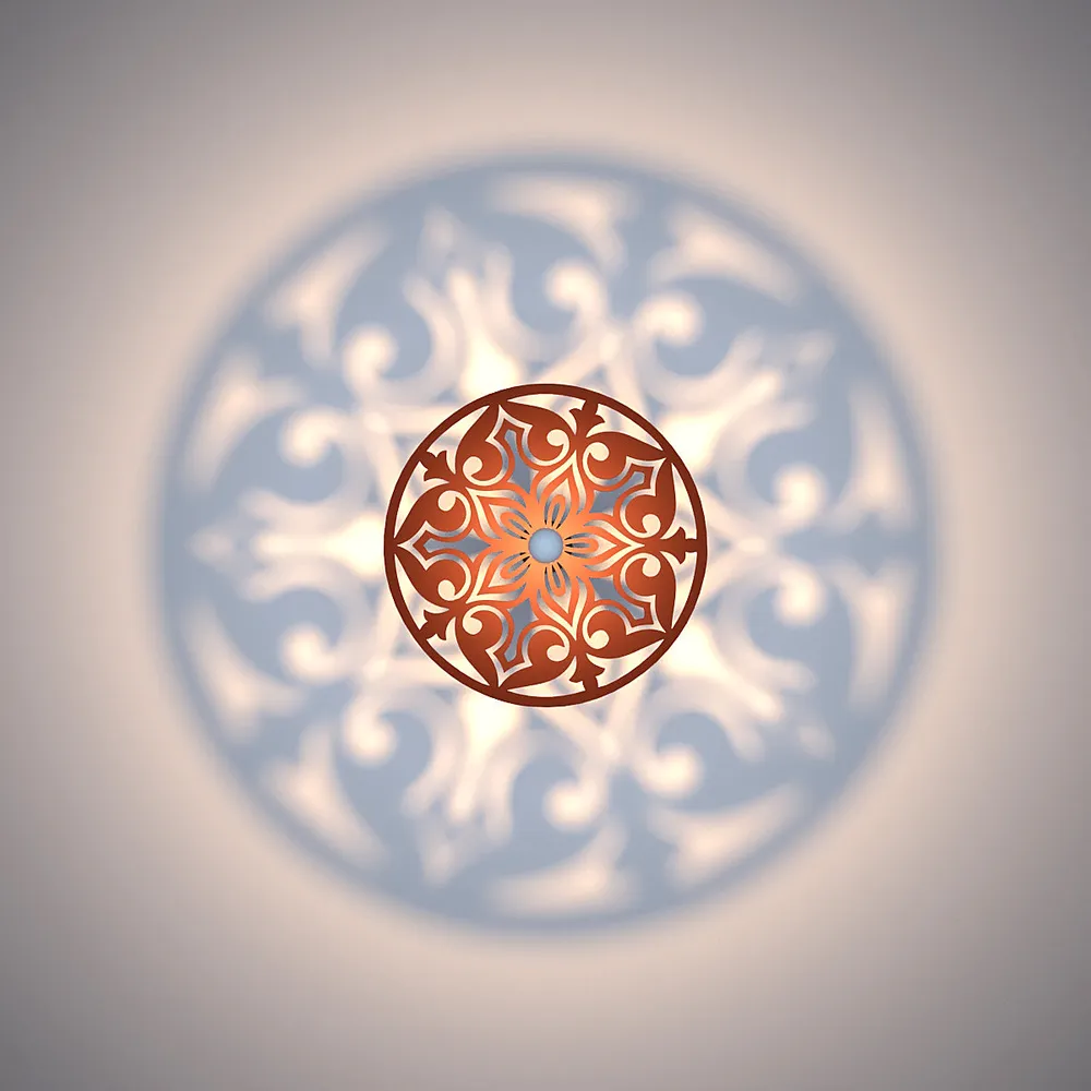 Round Intricate Designer Ceiling Shadow Lamp
