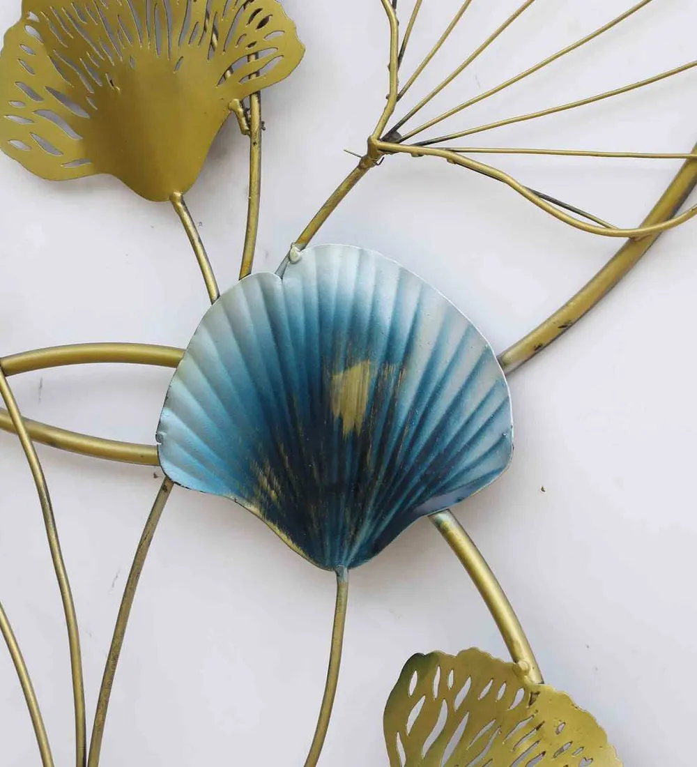 Round Leaf Assortment Rings Metal Wall Art