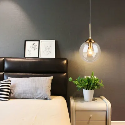 Round Minimalist Transparent Hanging Light