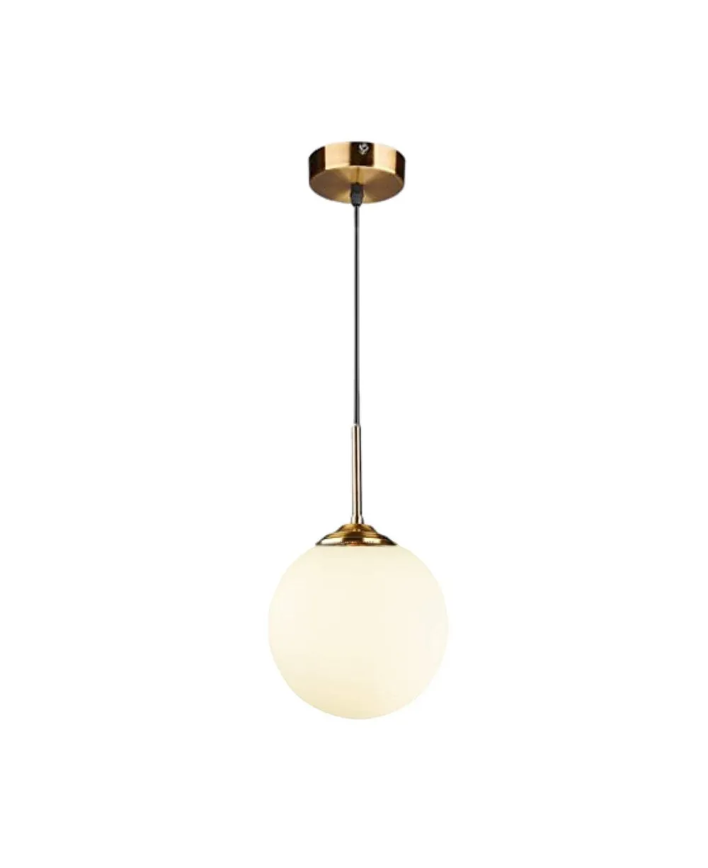 Round Minimalist White Hanging Light