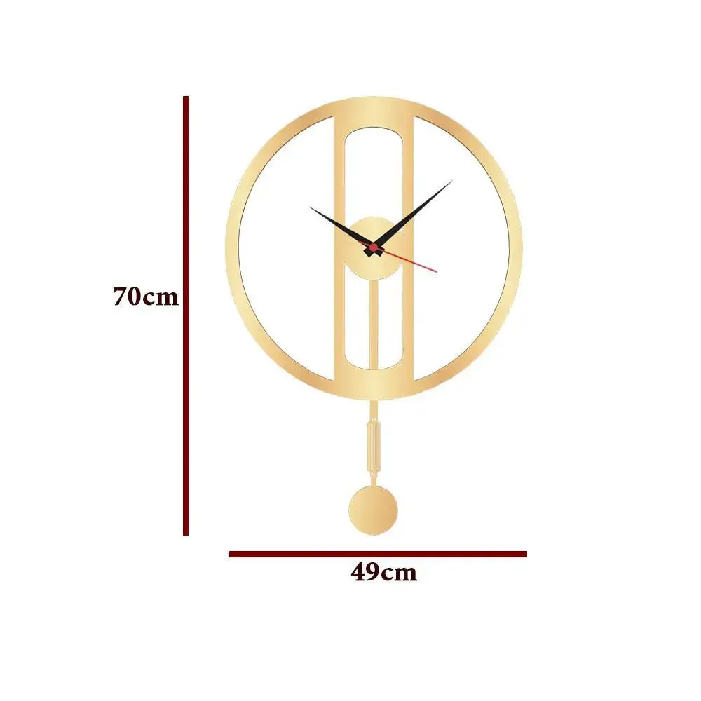 Round  Shape Big Pendulum Wall Clock