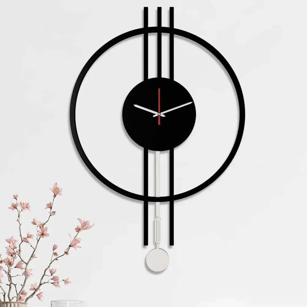 Round Shape Big Pendulum Wall Clock