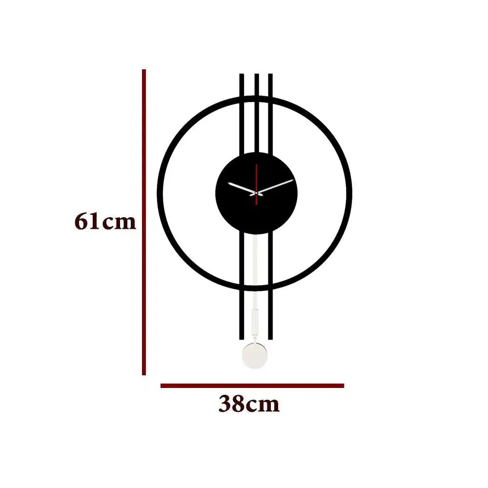 Round Shape Big Pendulum Wall Clock