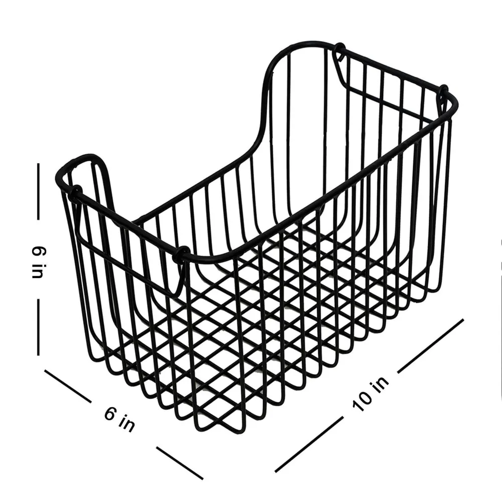 Round White Wired Metal Vegetable/Fruit Basket