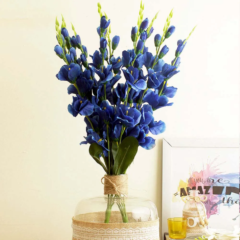 Royal Blue Cherry Blossom Artificial Flower Bunch