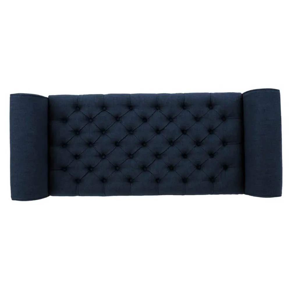 Royal Blue Resilient & Super Soft Luxurious Tufted Velvet Flip Top Storage Bench With Rolled Arms