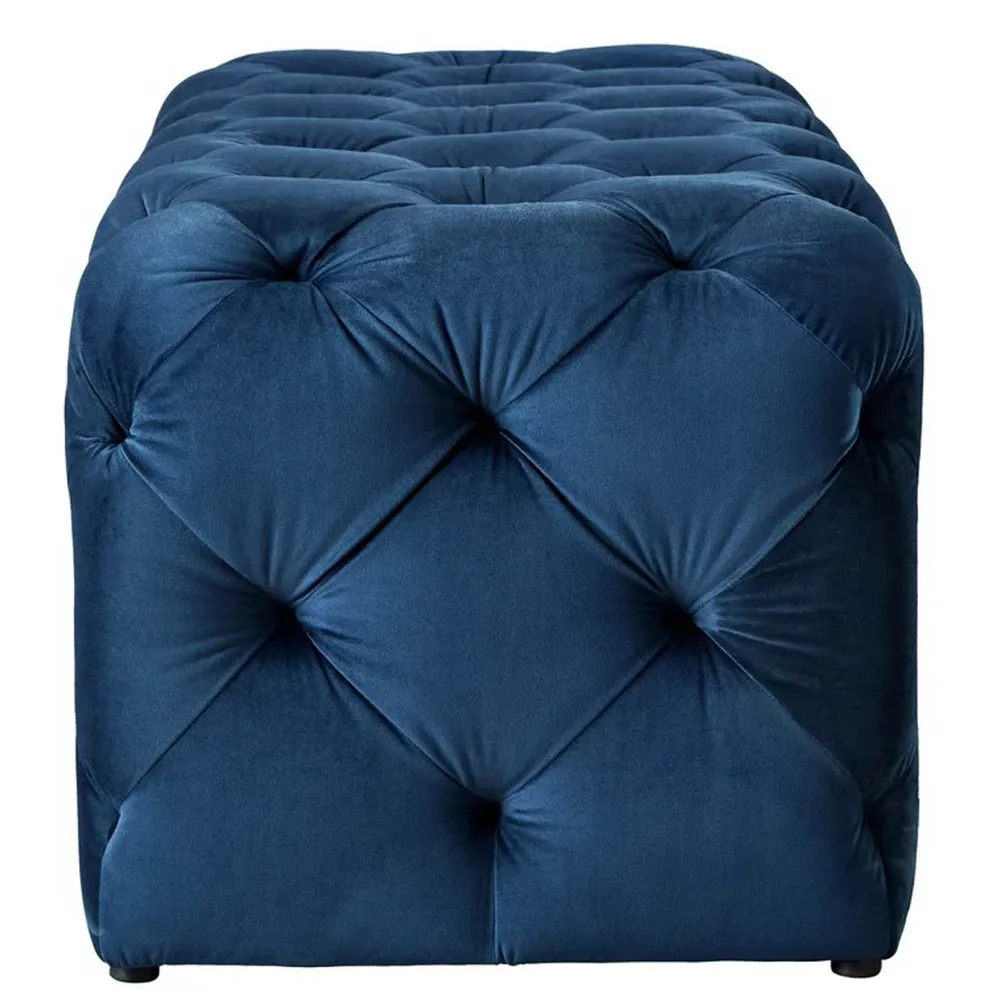 Royal Blue Resilient & Super Soft Luxurious Tufted Velvet Upholstered Bench